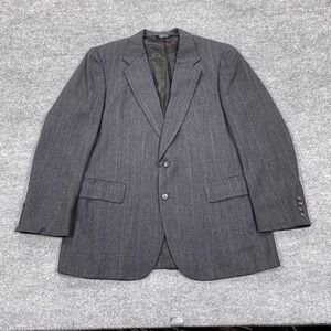 Kuppenheimer Suit Jacket Mens 42R Gray Wool Herringbone Tweed Two Button